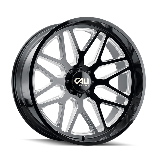 Invader - 28in, Gloss Black/Milled Spokes, 28X12, 6x135, -44mm, 729419160401, 729419160401
