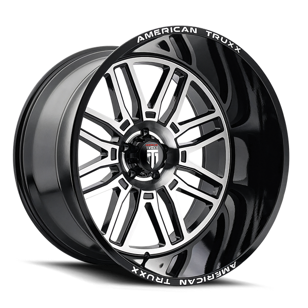 Restless - 24in, Gloss Black Milled, 24X14, 8x165.1, -76mm, 729419173982, 729419173982