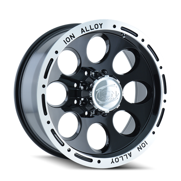 174 - 17in, Gloss Black Machined, 17X9, 8x165.1, 0mm, 729419005627, 729419005627