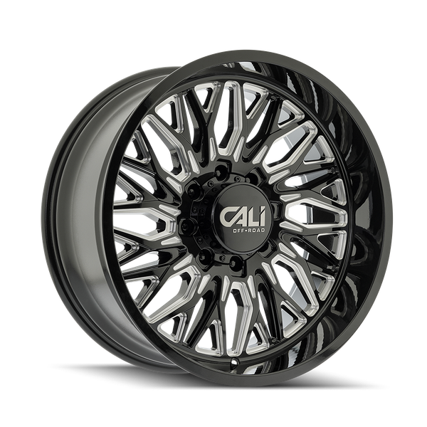 Crusher - 22in, Gloss Black/Milled Spokes, 22X10, 8x180, -19mm, 729419187491, 729419187491