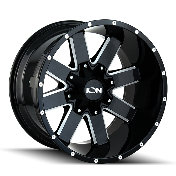 141 - 18in, Gloss Black Milled, 18X9, 6x120/6x139.7, 18mm, 729419153533, 729419153533