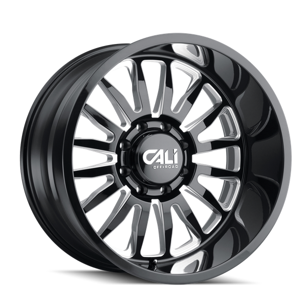 Summit - 22in, Gloss Black/Milled Spokes, 22X12, 8x170, -51mm, 729419193515, 729419193515