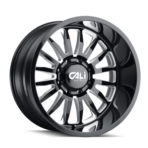 Summit - 20in, Gloss Black/Milled Spokes, 20X12, 8x180, -51mm, 729419193638, 729419193638