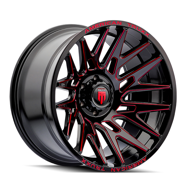 Evolution - 22in, Gloss Black Prizm Red, 22X12, 8x180, -44mm, 729419180034, 729419180034