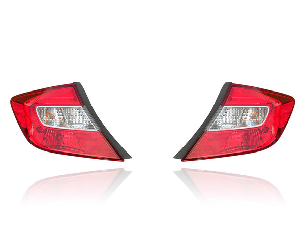 Tail Light Assembly For 33500TR0A01, 33550TR0A01 12-12 Honda Civic Sedan - Pair, Left Driver + Right Passenger Set, NSF