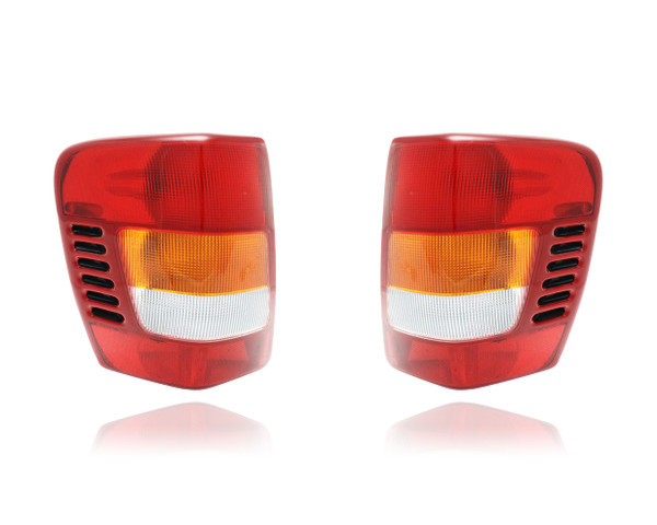 Tail Light Assembly For 55155138AC, 55155139AC 99-02 Jeep Grand Cherokee - Pair Left Driver + Right Passenger Set, NSF