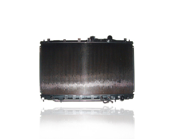 Radiator For 93-96 Mitsubishi Mirage Dodge Colt Summit Automatic Transmission 4Cy 1.5/1.8L - Plastic Tank Brass Core, 2-Row - MB890506