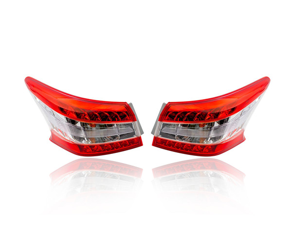 Tail Light Assembly For 13-15 Nissan Sentra - Both Pair, Left Driver Right Passenger Hand, Outer - On Body, NSF-Certified - 265503SG0A, 265553SG0A