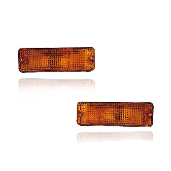 Turn Signal Light Assembly For 84-88 Toyota Pickup 2/4WD, 84-89 4Runner - Pair, Left Driver + Right Passenger Set - 8151089130, 8152089130