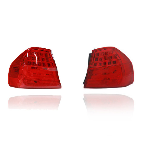 Tail Light Assembly For 09-11 BMW 3-Series Sedan - On Body - Pair, Left Driver + Right Passenger Set - 63217289430, 63217289429