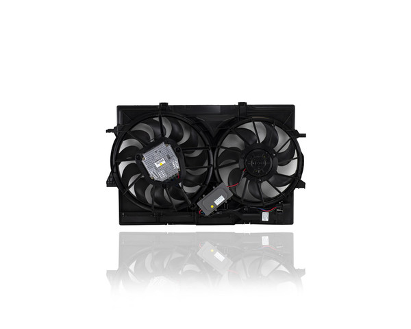 Dual Radiator and Condenser Fan Assembly - Compatible/Replacement for '09-16 Audi A4/S4 Sedan 3.0 Liter, 08-12 A5/S5 4.2 Liter, With Brushless Motor - 8K0121207D