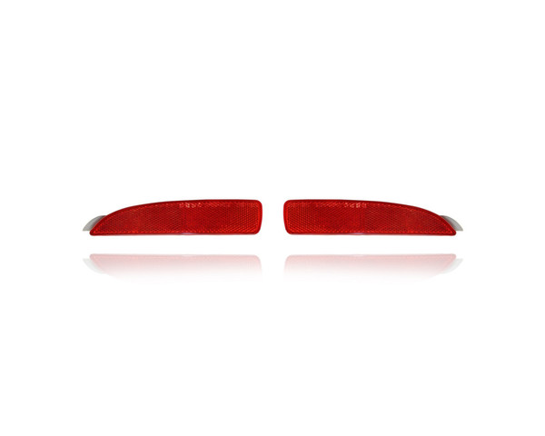 Bumper Reflector - Compatible/Replacement for '04-09 Mazda Mazda3, 12-17 Mazda5, 14-17 Mazda6, 14-18 Mazda3 Sedan, 06-10 Mazda5 - Rear - Pair Set - D350515M0E, D350515L0E