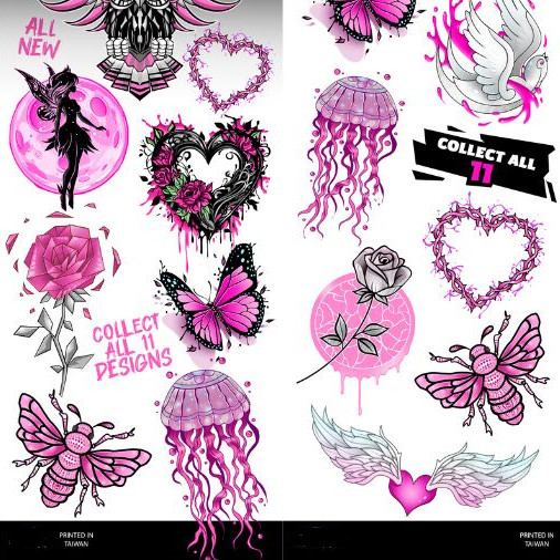 Pink and Black Tattoo Ideas That Pop