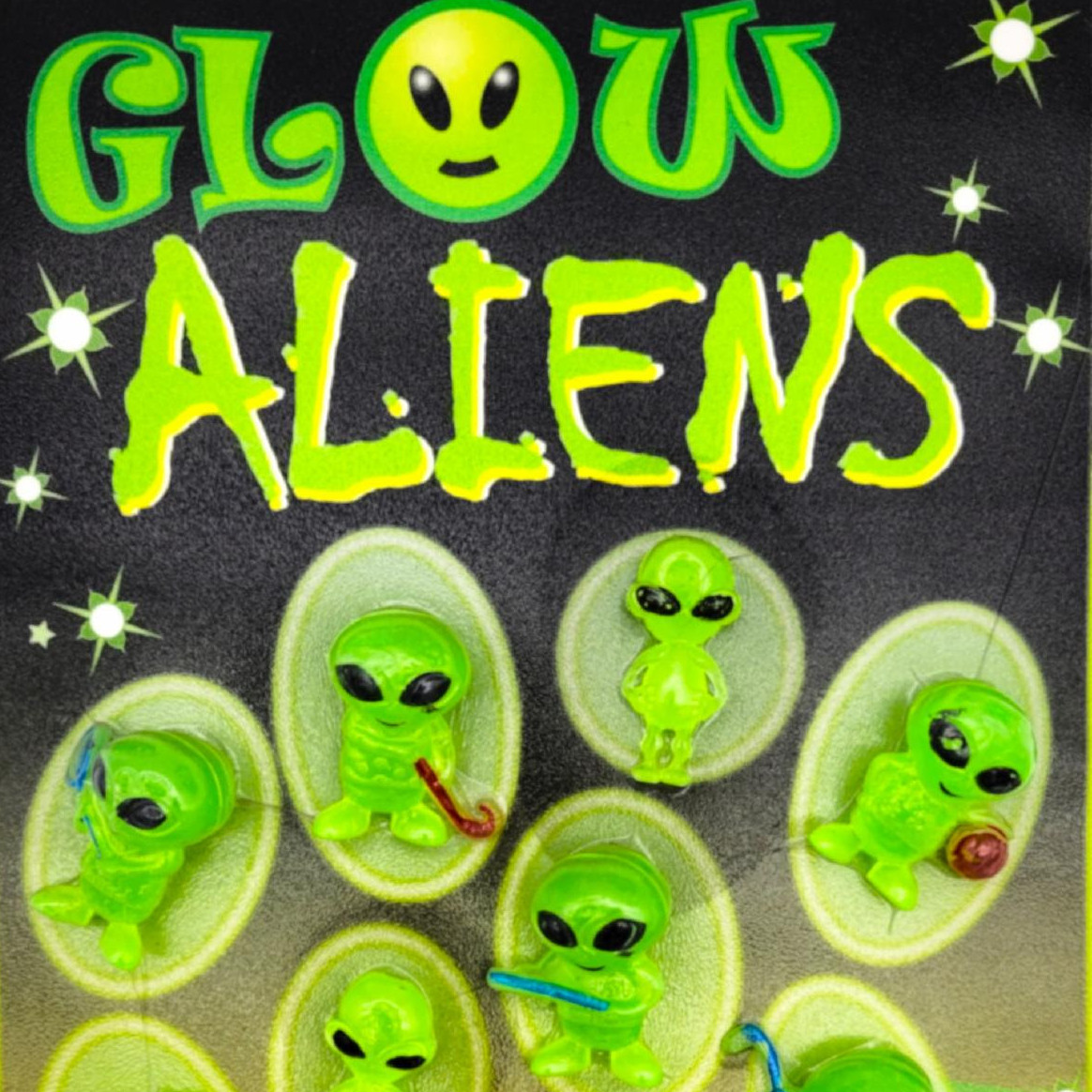 【希少/2000年製】Alien Crossing エイリアンUSA製 Phosphorescent Aliens in Small 1
