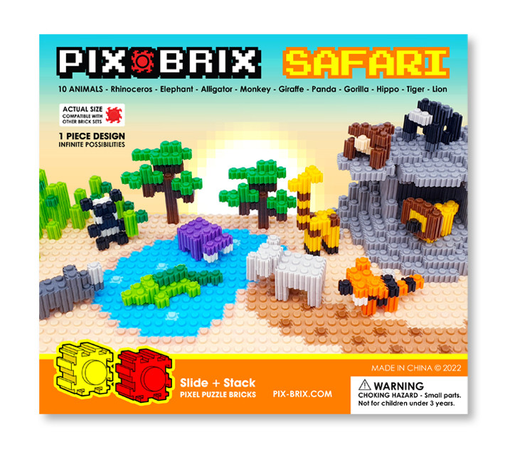 Blocky Safari Pix Brix Capsules | Gumballs.com