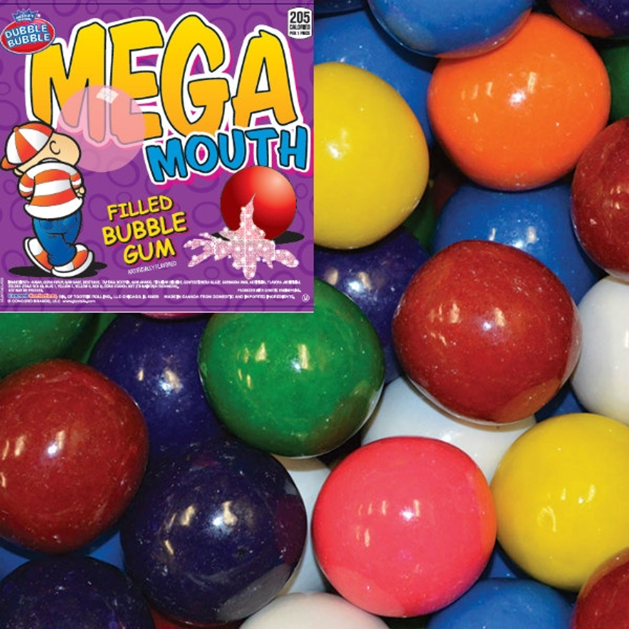 Mega Mouth Candy Filled Gumballs (2/138 Count)