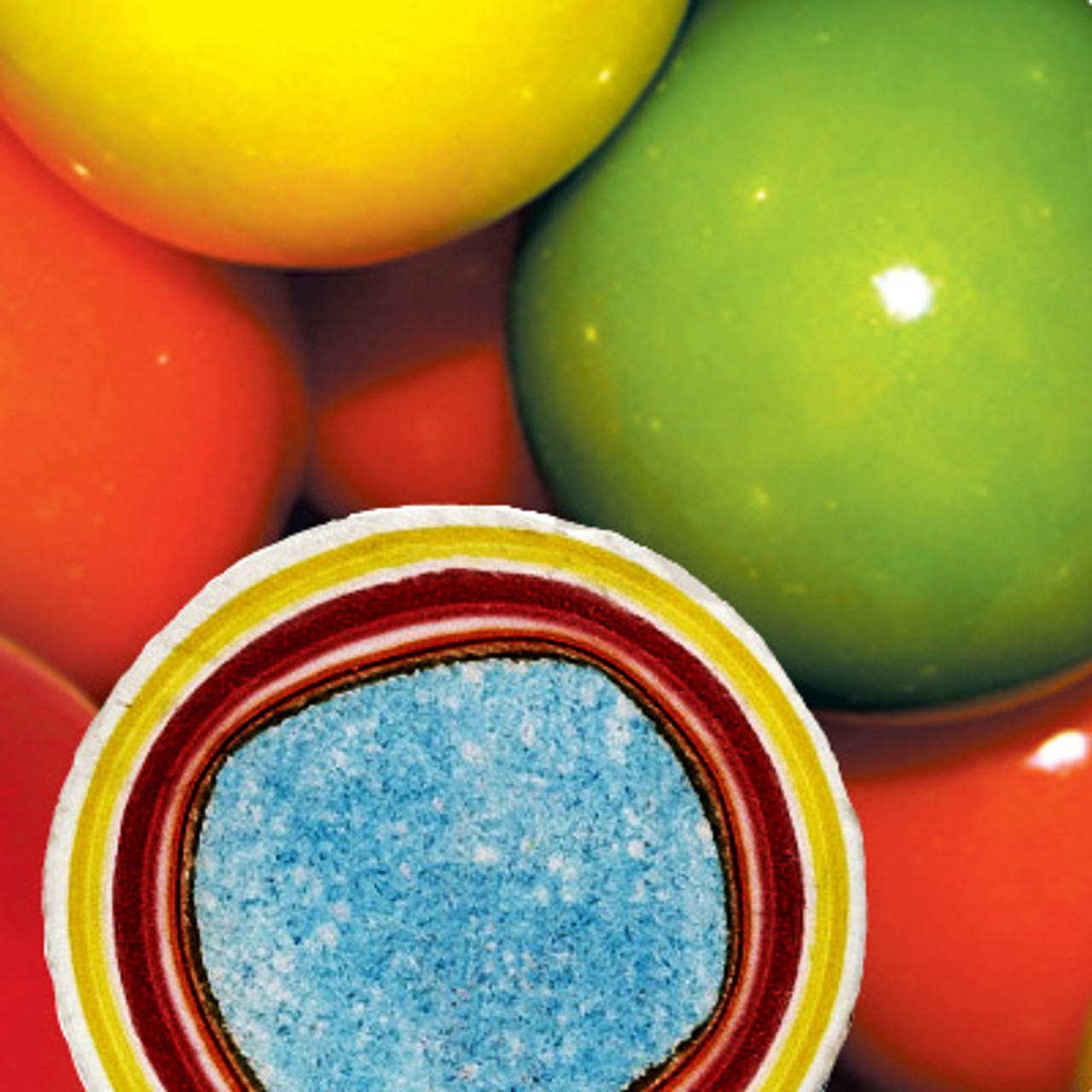 Time Bomb Color Jawbreakers w/ Candy Center | Gumballs.com