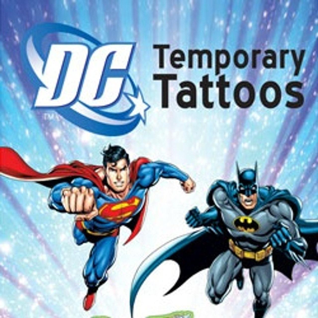 Superman with Word Art Temporary Tattoo set | Superman Stuff