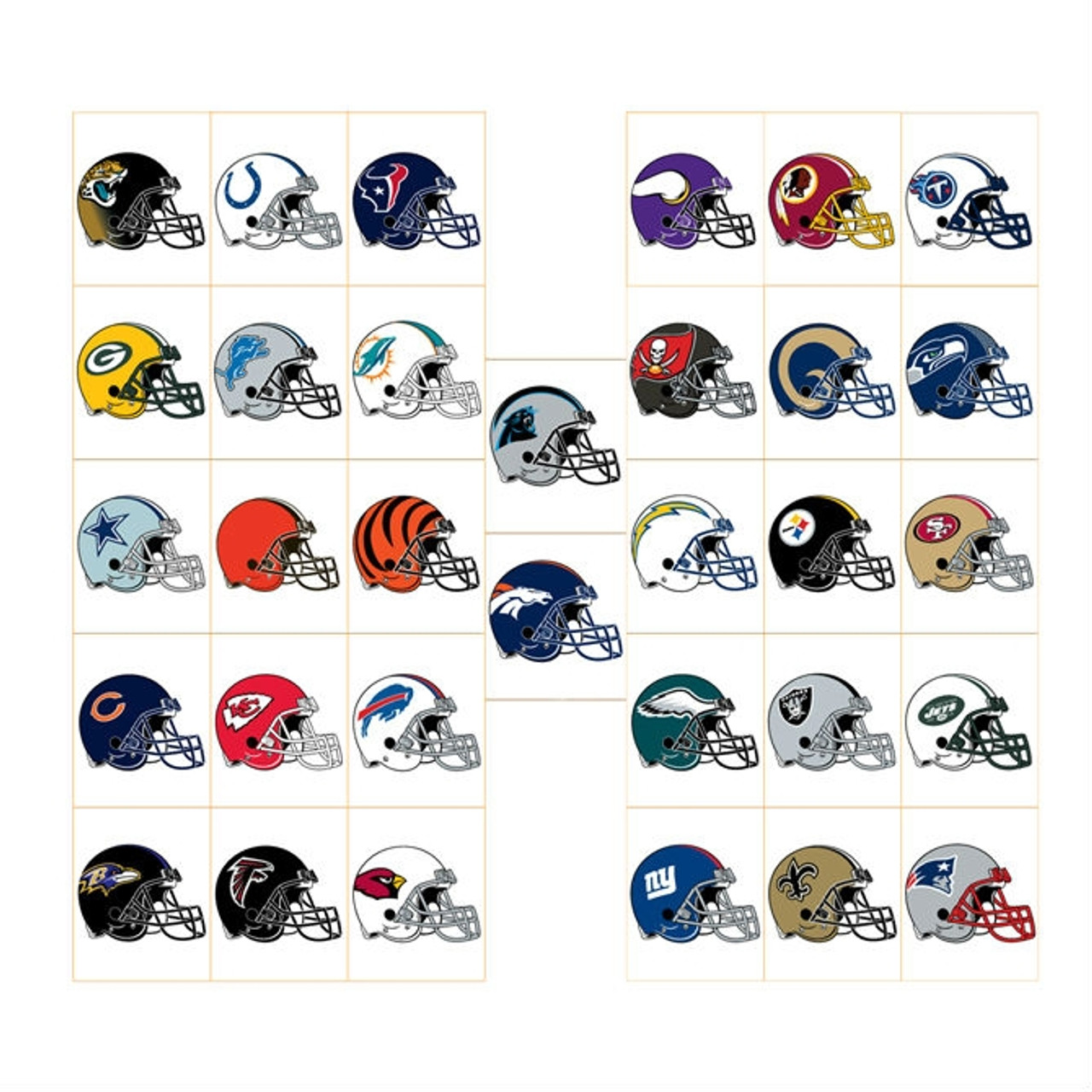 Nfl Team Helmet Stickers 