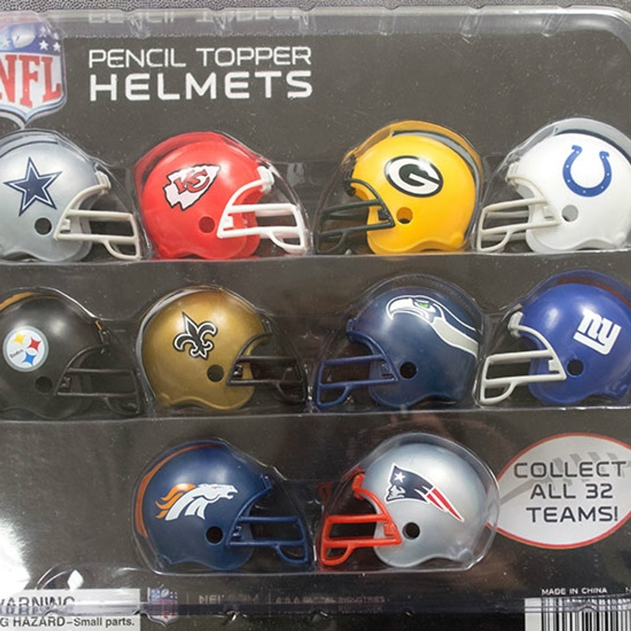 nfl pencil topper helmets