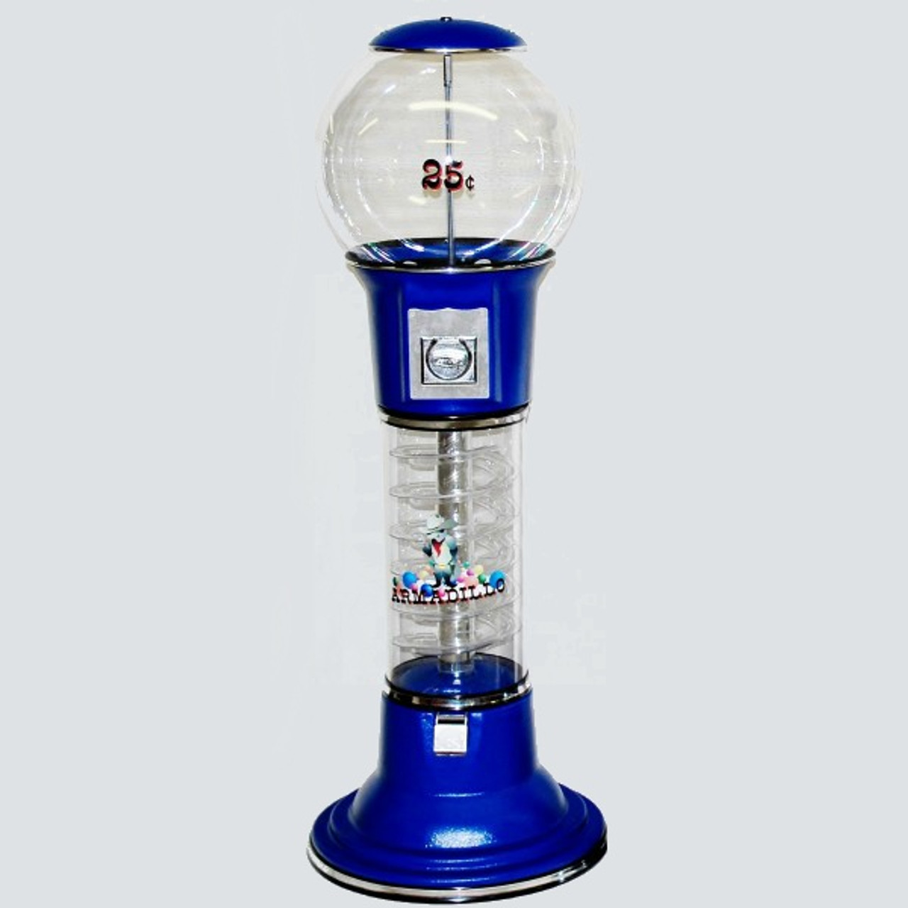 Spiral Fun 10-Inch Gumball Machine with Gumballs: Red and Pink