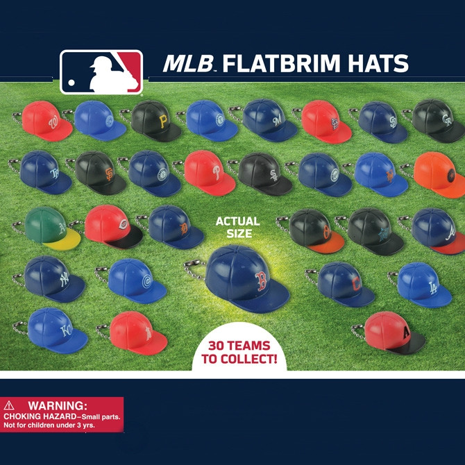 MLB Baseball Cap Keychains 2" Capsules