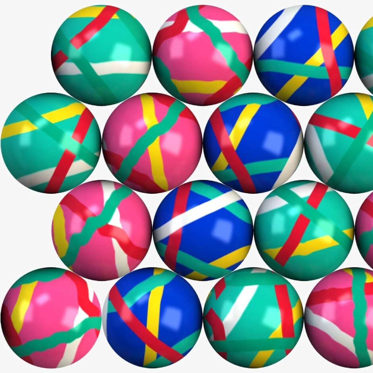 100pcs Bouncy Balls Bulk 27mm 1.06”- Colored Brick Bouncing Balls Party ...