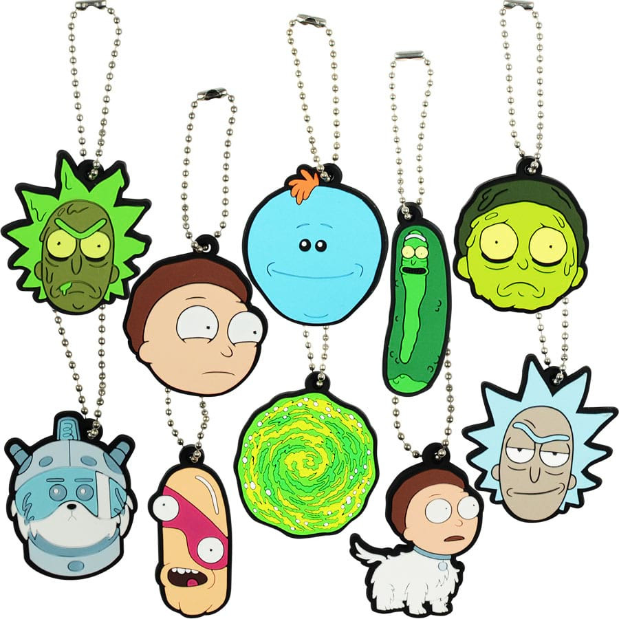 Rick & Morty 2D Figure Keychains (100pc) | Gumballs.com