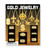 Gold Jewelry display card showing accessories that may appear in the one-inch capsules inside the vending machine Gold Jewelry display card showing accessories that may appear in the one-inch capsules inside the vending machine