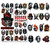 display shown as well as detail of the stickers present in the Best of Horror Sticker vending collection display shown as well as detail of the stickers present in the Best of Horror Sticker vending collection