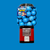 Blue Gumballs in a Red Machine Black Trim Blue Gumballs in a Red Machine Black Trim