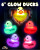 Jumbo Phosphorescent Duck Crane Mix (6"/54pcs) showing in phosphorescent stage Jumbo Phosphorescent Duck Crane Mix (6"/54pcs) showing in phosphorescent stage