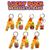 Generic Keychain Duck Luck Prize Mix (3"/100pcs) showing one view of all possible seven items in the mix