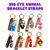Generic Keychain Bug-Eyed Animal Prize Mix (3"/100pcs) showing one view of all possible eight items in the mix
