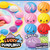 Display card showing samples of similar products to the Lucky Dumplings Squish toys