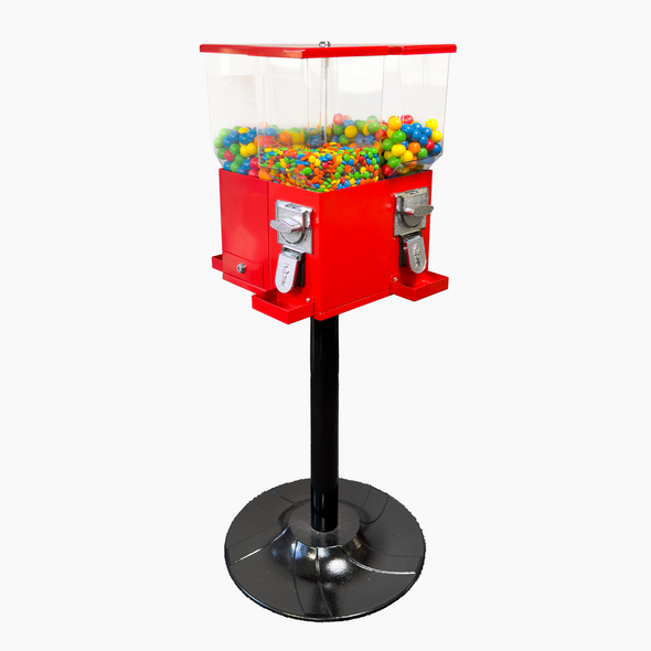Red Pod Quad Gumball & Candy Machine