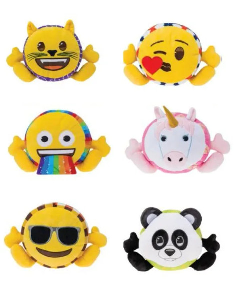detail of the six emojiplanet #2 Licensed Plush Crane Mix (8"/144pc) in the box