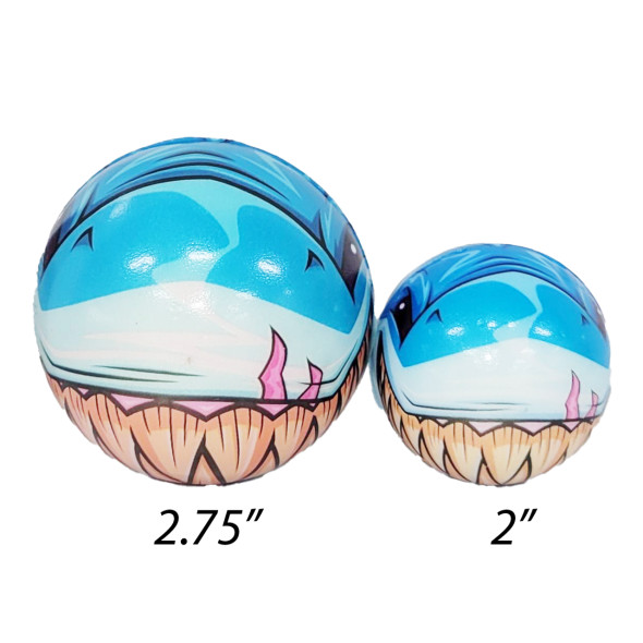 Rotten Rounds (Self-Vend) Foam Balls size comparison to 2-inch products.