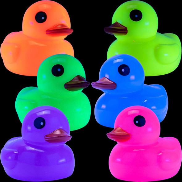 Bulk (NO Capsule) Flourescent Ducklings (6"/48ct) in the dark