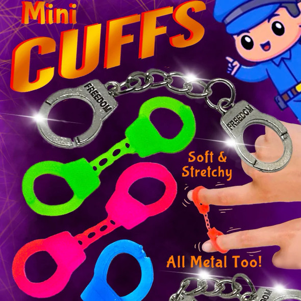 upper part of display card for the Mini Handcuffs 1"Capsules product