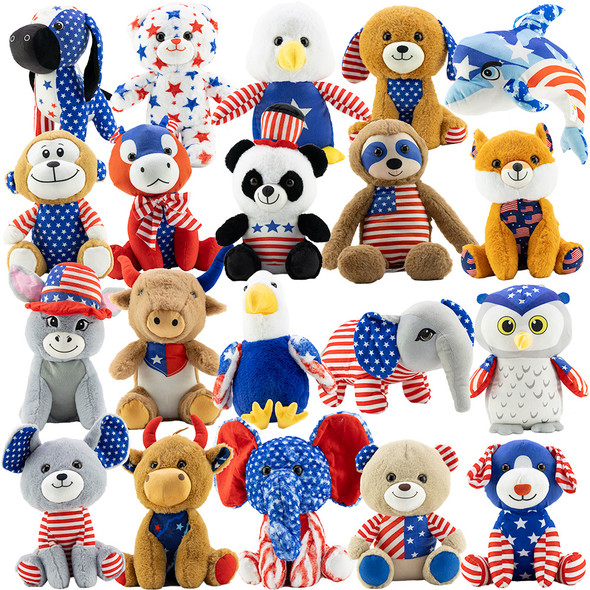 Jumbo Patriotic Plush Generic (12-15"/40pc)