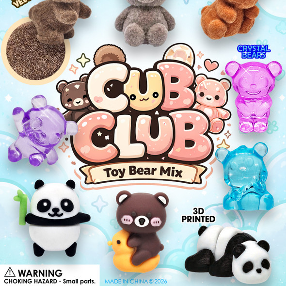 Cub Club Toy Bear Mix 1"capsules display card lower
