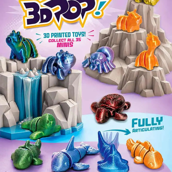 3D-Printed Mini Articulating Animals , lower display