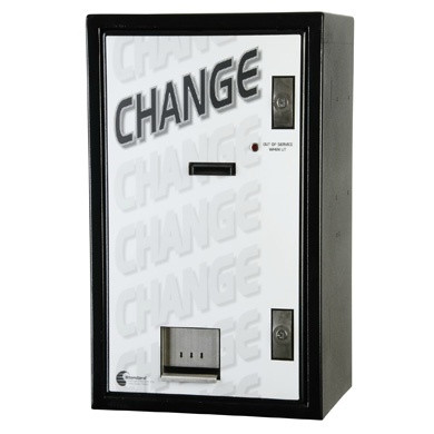 MC700 Front-Load Change Machine with secure welded steel cabinet and modular hopper