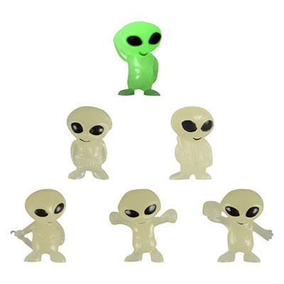 Bulk (NO Capsule) Glow In The Dark Aliens (100pc)