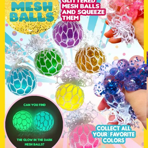 Mesh Balls & Glow Mix 2"Capsules (250ct) Mesh Balls & Glow Mix 2"Capsules (250ct)