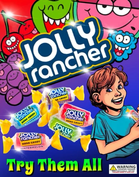 Assorted Hard Jolly Ranchers 1"Capsules