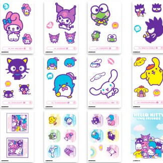 Hello Kitty stickers details left