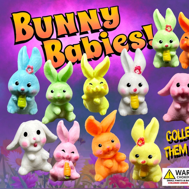 Baby Bunny Figurines 2"Capsules display right