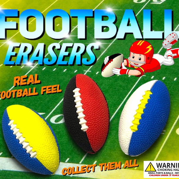 Football Erasers 2"Capsules display